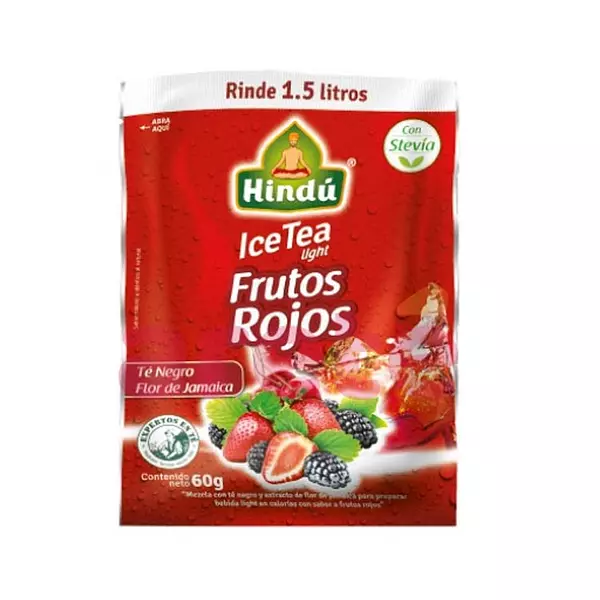 Té de Polvo Ice Tea Hindú Light Frutos Rojos