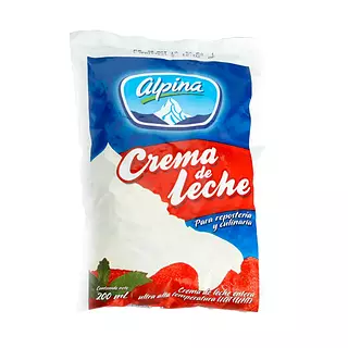 Crema de Leche Alpina Bolsa
