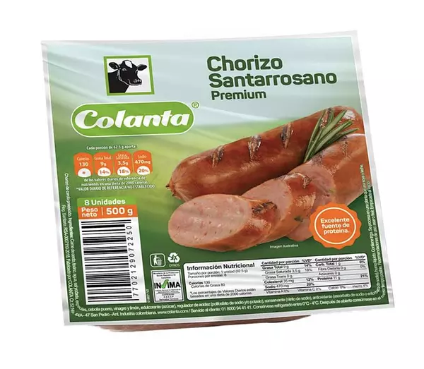 Chorizo Santarrosano Colanta