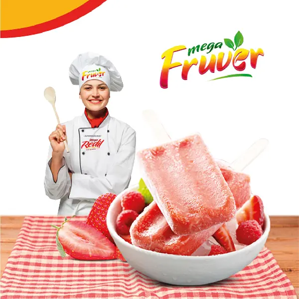 Paletas Cremosas De Fresa