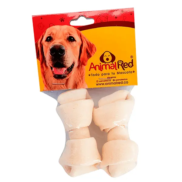 Hueso Natural Animal Red 2 Pulgadas