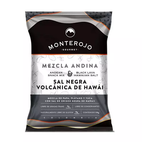 Mezcla Andina Papa Plátano y Yuca Monterojo Sal Negra Hawái