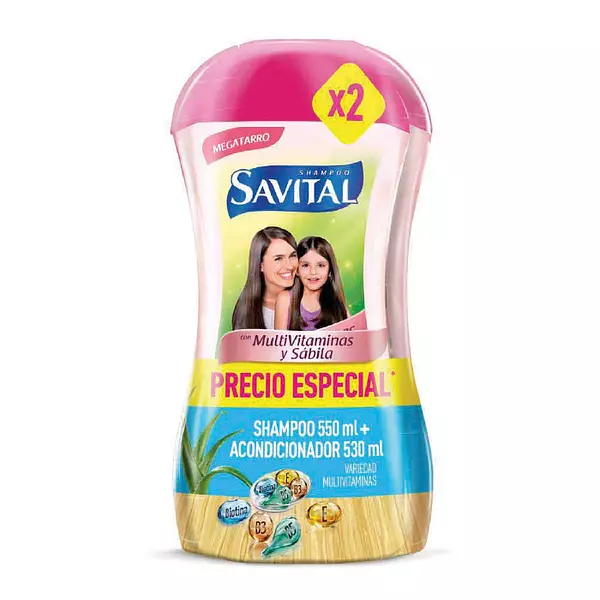 Shampoo + Acondicionador Savital Multivitaminas